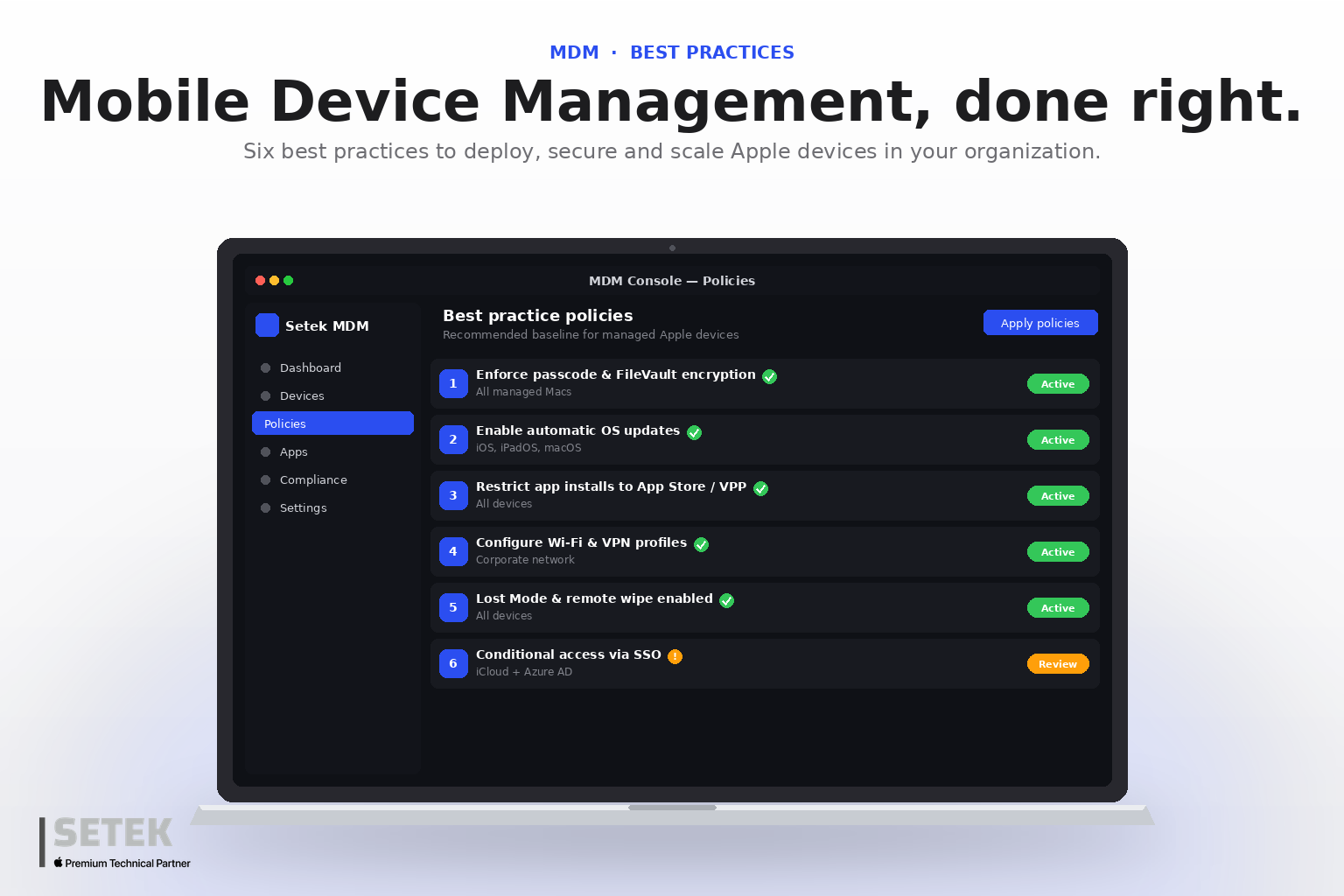 MDM-setup