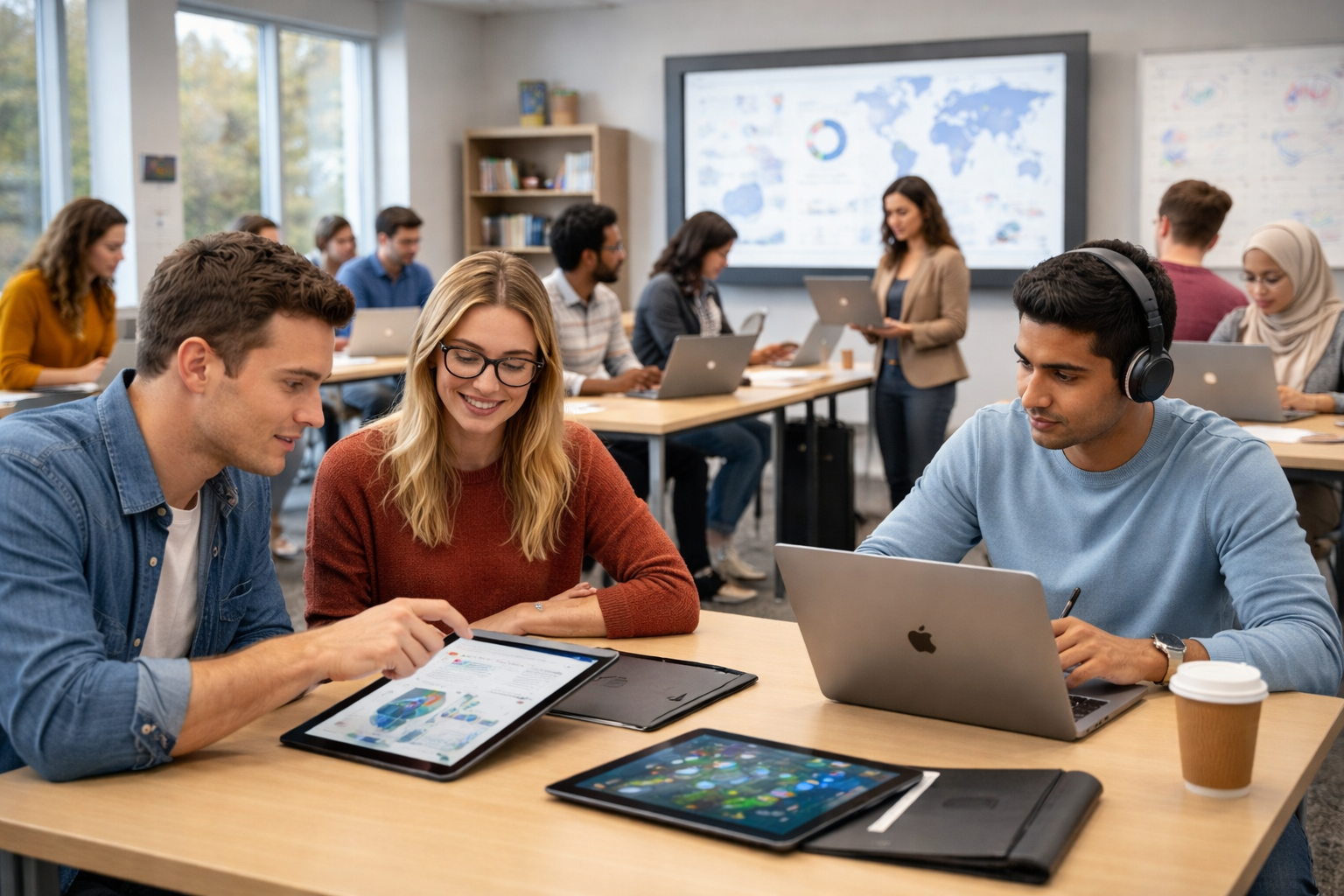 Classroom with Apple Devices
