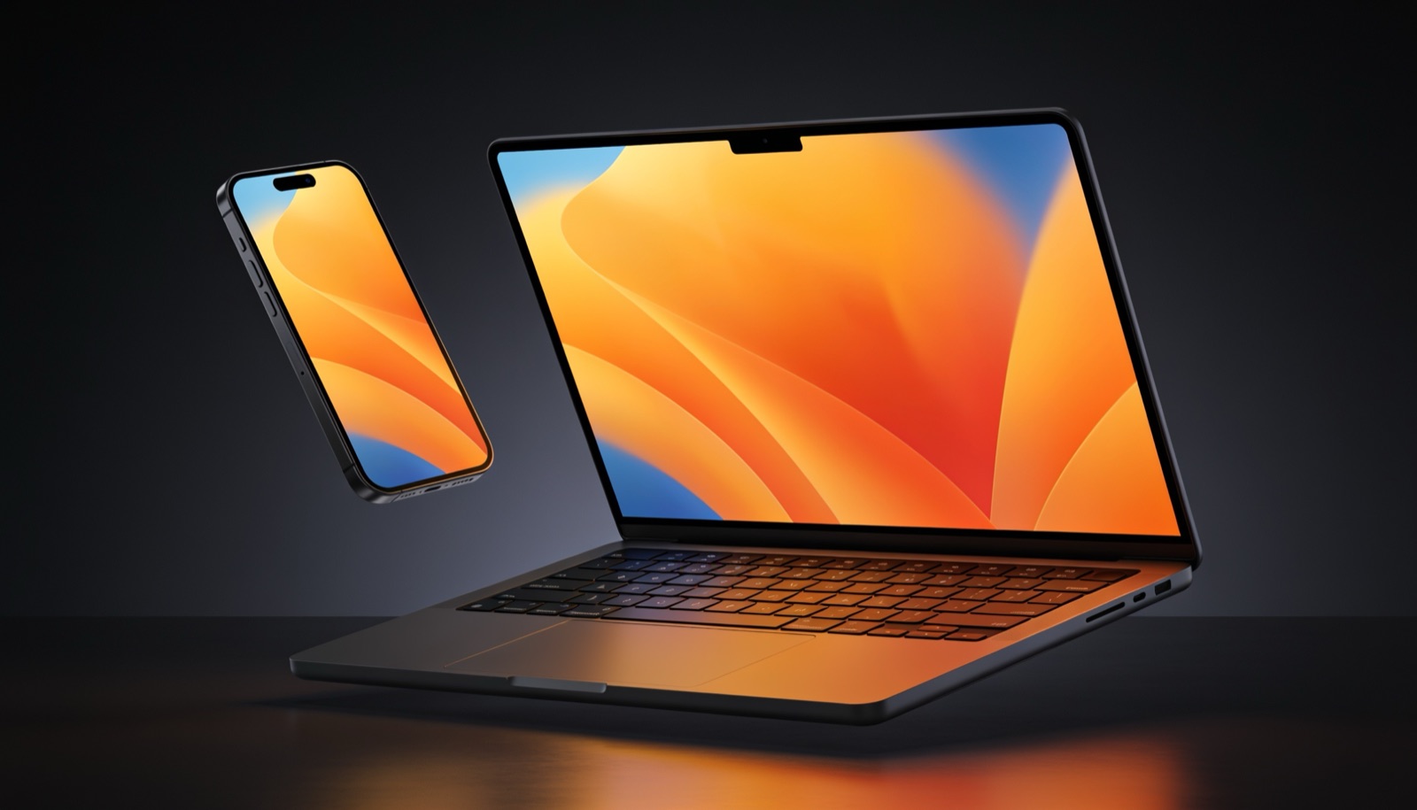 MacBook and iPhone with Daylite warmth